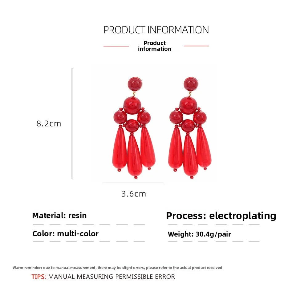 Red Hot Statement Earrings