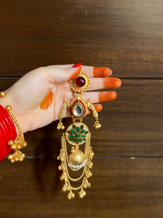 Raatrani Kashmiri Earrings (red)
