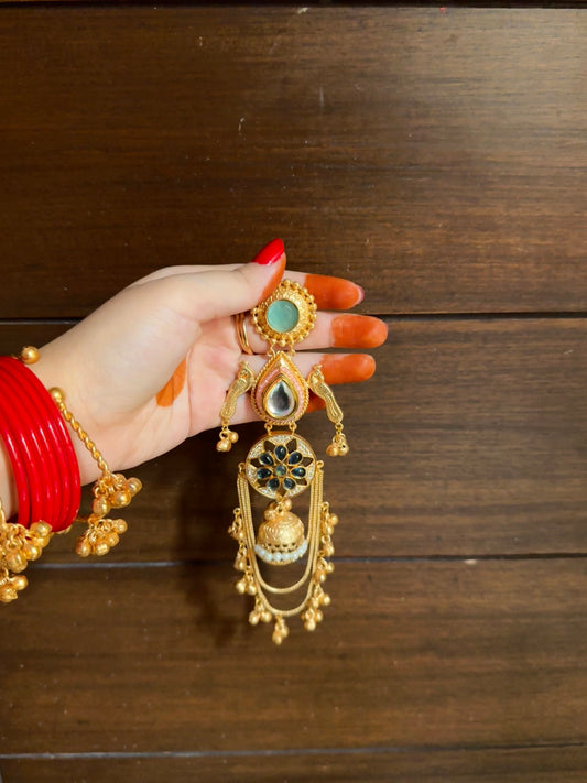 Raatrani Kashmiri Earrings (green)