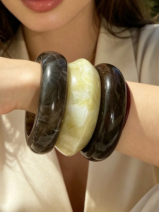 Boho Resin Bangle Stack