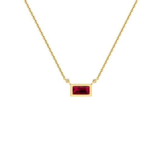 Brickstar Red Gem Gold Necklace