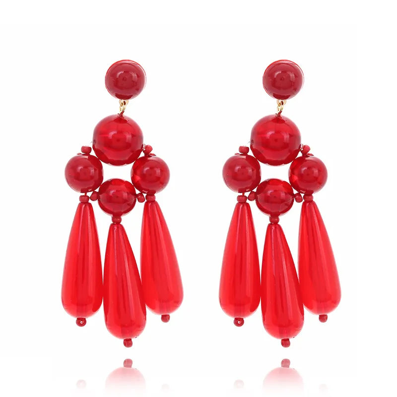 Red Hot Statement Earrings