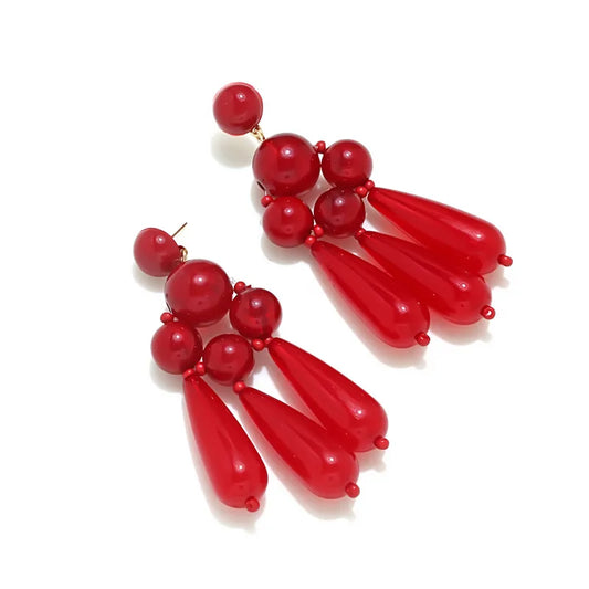 Red Hot Statement Earrings